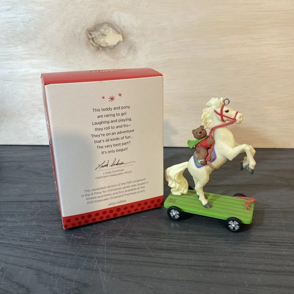 2013 HALLMARK Keepsake A Pony For Christmas Ornament Box Linda Sickman